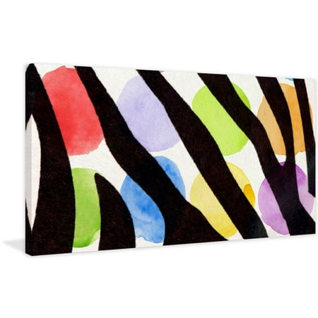 Fox V2 Print - Marmont Hill Rainbow Zebra II v2 Painting Print on Wrapped Canvas
