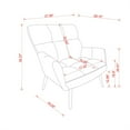 thumbnail image 7 of 27.56'' Modern Single Sofa, Teddy Fabric Mini 1 Seater Couch with High Backrest, Comfy Couch Lounge for Living Room Apartment, Bedroom and Small Space, 7 of 7