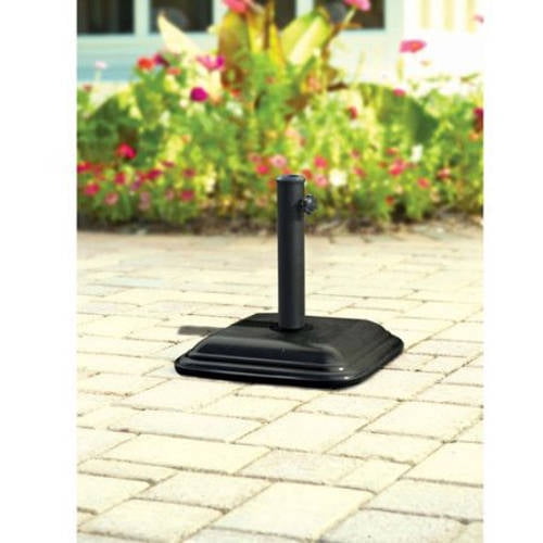 Mainstays Lawson Ridge Black, Powder Coated Steel, Square Umbrella Base