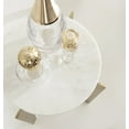 thumbnail image 4 of Kate and Laurel Icelyn Modern Marble Two-Piece Plant Stands, Set of 2, Gold and Marble, Authentic Marble Indoor Plant Stand Set for Use as Living Room Decor or Decorative Tabletop Risers, 4 of 11