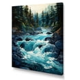 thumbnail image 2 of Designart "Dreamlike River Map Of Usa" Usa Map Canvas Wall Art, 2 of 7