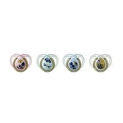 Tommee Tippee Moda Pacifiers, Symmetrical Design, BPA-Free Silicone Binkies, 0-6m, 4-Count