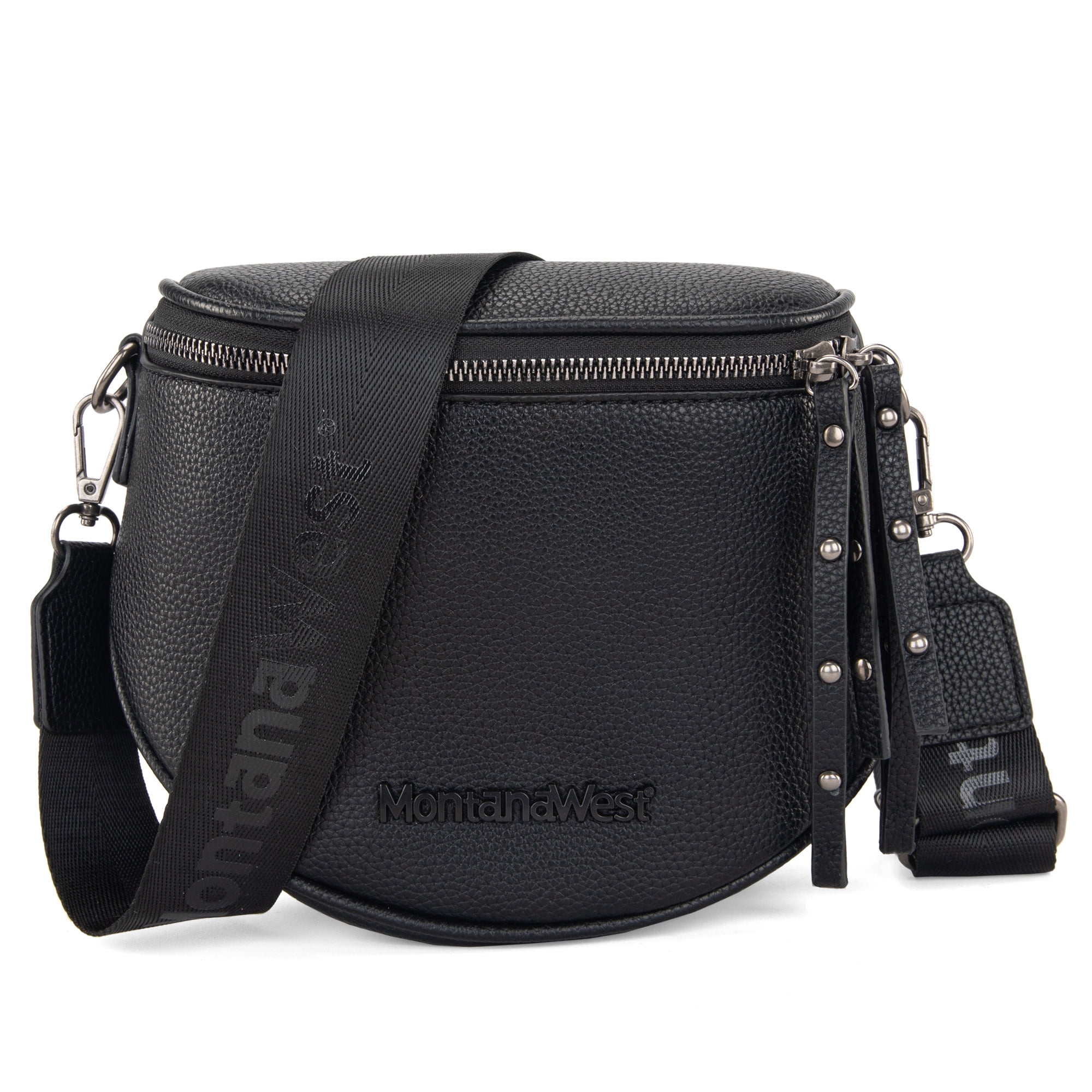 Montana West Crossbody Bags Bum Bag for Women Large Sling Bag with Adjustable Strap and Coin Purse, Black