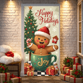 thumbnail image 2 of Snowman Banner Winter Welcome Decoration Christmas Snowflake Polyester Fabric Sign for Holiday Party Indoor Outdoor, 2 of 9