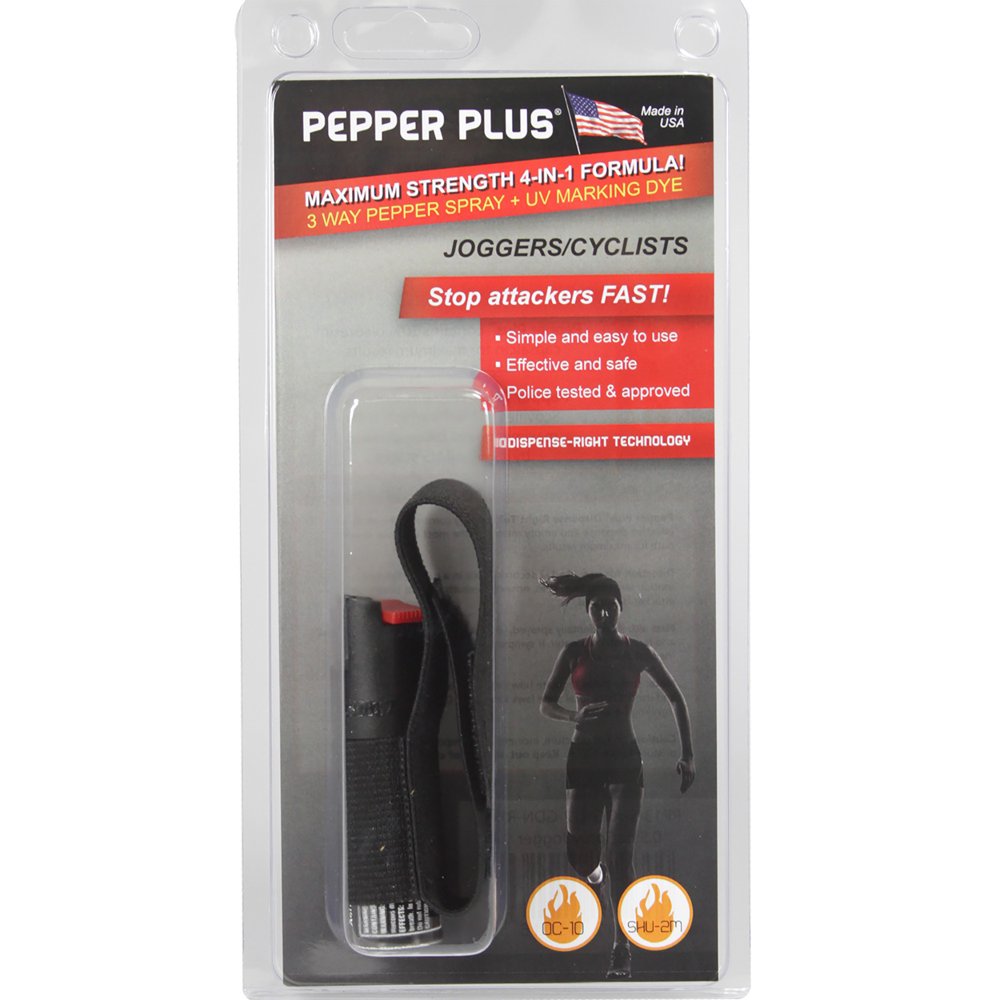 Style PP13 Pepper Spray with Jogger and Cyclist Strap Black (0.5 oz