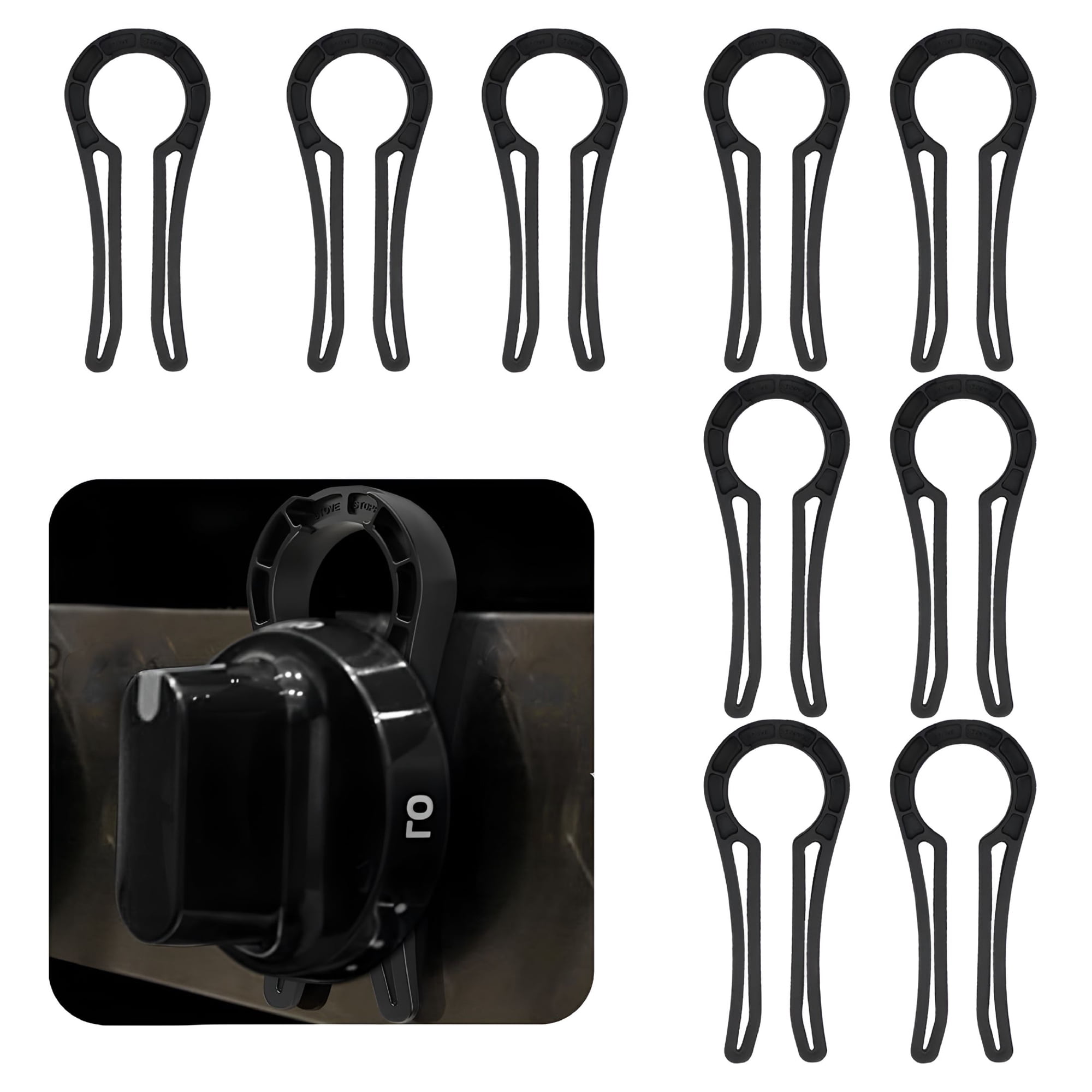 GJX 5Pcs Stove Knob Safety Locks for Child Safety Baby Proof Oven Knobs Covers Lock Prevent Gas Leaks Burns And Scalds Kitchen Stove Safety Devices