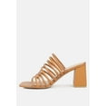 thumbnail image 4 of Fairleigh Tan Strappy Slip On Sandals, 4 of 7