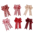 thumbnail image 5 of 9.45 Inch Christmas Tree Topper-6PCS Bow Bundle, 5 of 6