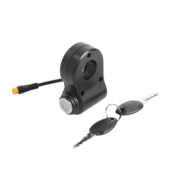 Interruptor de cerradura de puerta eléctrica con llave, pequeño, de alta dureza, resistente, con enchufe de 3 pines, acelerador de pulgar para