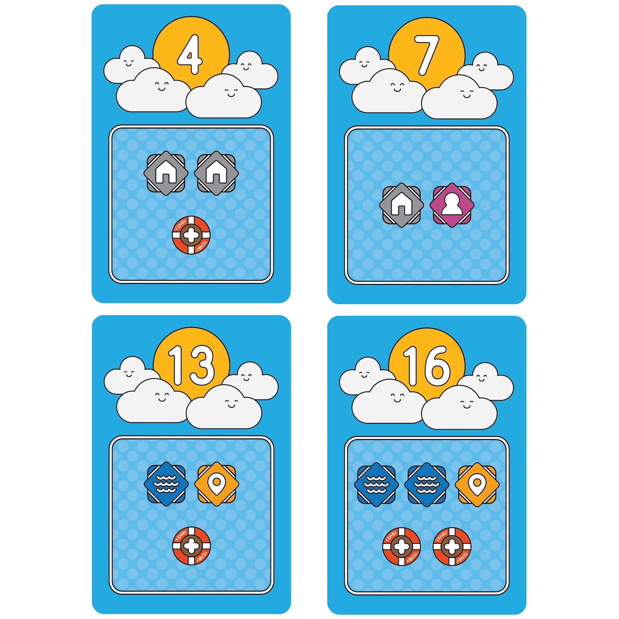 Mighty Boards: Tenby - Matching Card Game, Action Drafting, Street Building Competition, Build The Perfect Welsh Seaside Town, Ages 14+, 1-5 Players