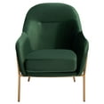 SAFAVIEH Eleazer Modern Glam Velvet Accent Chair, Malachite Green