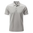 thumbnail image 2 of Alivor Mens Casual Polo Shirt Short Sleeves Ribbed Top S-XXXL, 2 of 5