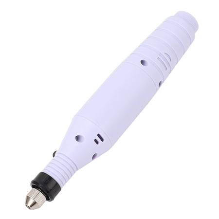 YAHHU Professional Electric Polish Machine & Drill Pen Kit, Portable 6 Bits Efile File Set for Manicure Pedicure Home Salon Use, Callus Dead Skin Remover, White (110-240V)