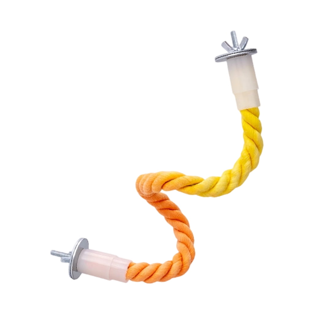 BQBQERT Bright Cotton Rope Parrots Climbing Ladder Swing Perches Stand For Pet Birds