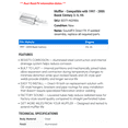 thumbnail image 2 of Muffler - Compatible with 1997 - 2005 Buick Century 3.1L V6 1998 1999 2000 2001 2002 2003 2004, 2 of 2
