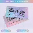 thumbnail image 4 of 50Pcs Thank You Cards Small Business, Mini A variety of styles Thank You for Supporting Cards Notes Shopping Holographic Thanks Greeting Cards for Retail Store Owner Goods Customer 2x3.5 Inch, 4 of 4