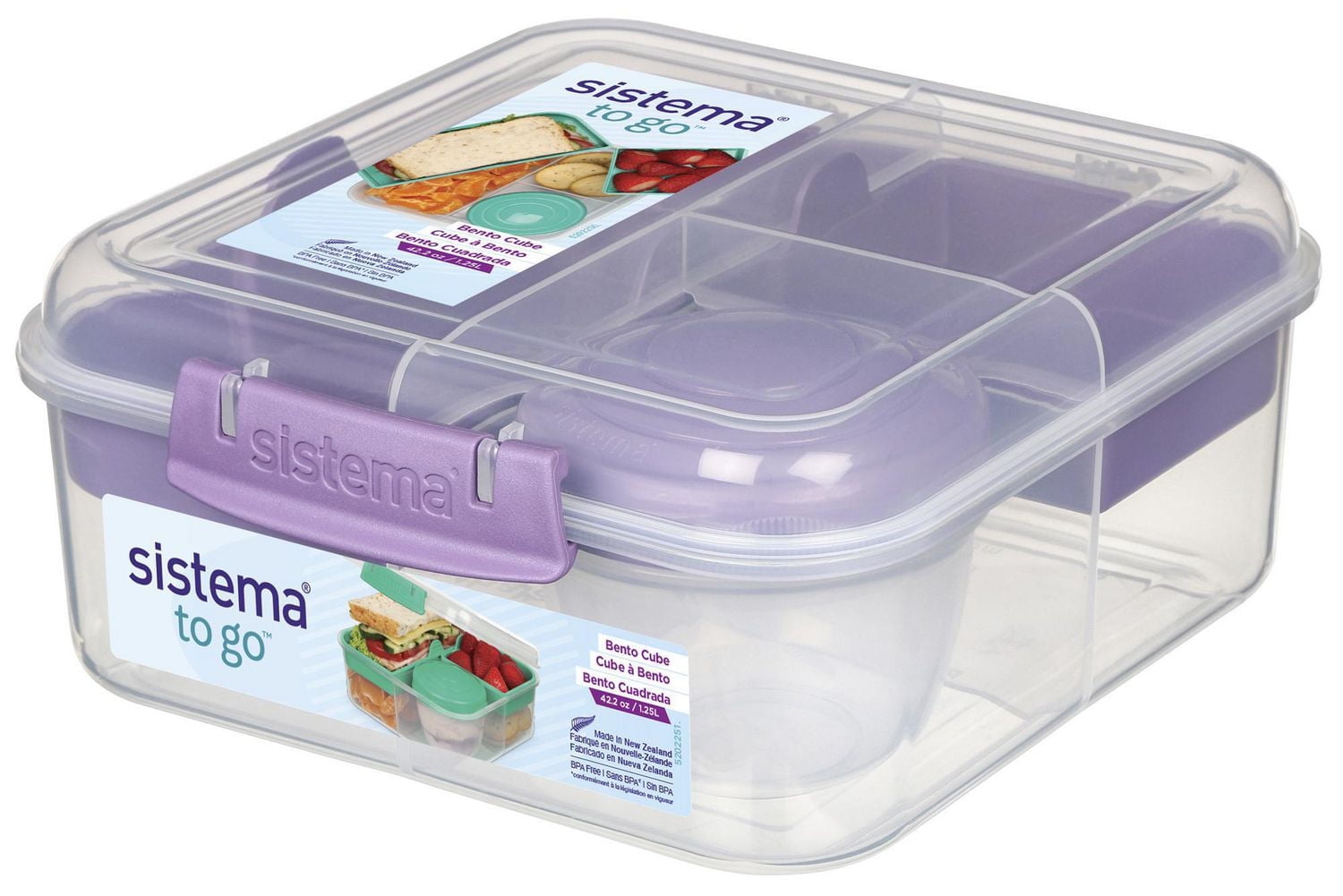 Boîte à Déjeuner Bento SODIAL - 5 Compartiments + Saladier - Bleu - Ausla6242