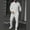 01 White, variant on YueHuiYing Men's Solid-Color Casual Loose Sports Corduroy Pocket Drawstring Long Pants Button Long Sleeve Turndown Collar Top Sets