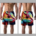 thumbnail image 3 of luoweisi Men's Beach Shorts Quick Dry Swim Trunks with Mesh Lining Chameleon XL, 3 of 5
