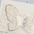 thumbnail image 3 of Tarjeta de invitación de boda cortada con láser de mariposa, tarjeta de felicitación de negocios en blanco, recuerdo de fiesta personalizado, decoración de boda impresa, 1 pieza, 3 of 4