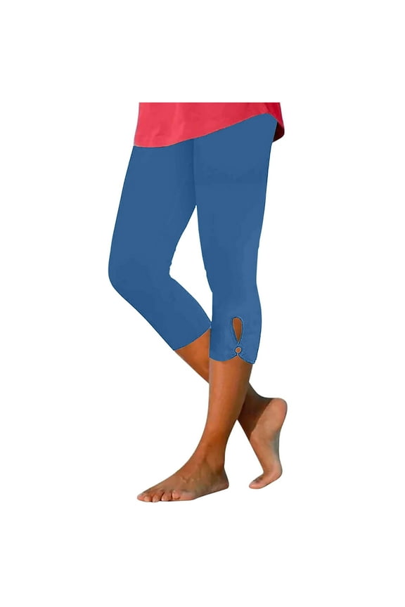 Capri for Women 2024 High Waist Yoga Capris Plus Size Compression Workout Leggings Elastic Cropped Pants Size 3XL