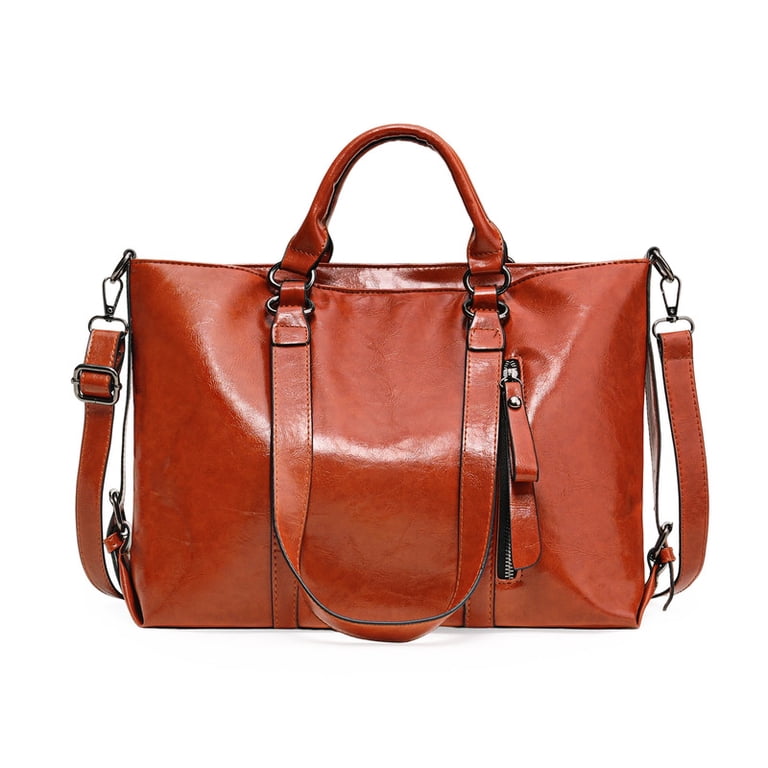 GAEKEAO Women's Hobo Bag, Waterproof Oil Wax Leather Brown photo 2
