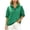 Green, variant on Women Polka Dot Jacket Quarter Zip Sweatshirts Collared V Neck 3/4 Sleeve Casual Pullover Shirts Sizes S-L
