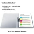thumbnail image 2 of CRANBURY Ringless Binder Removable Binder – (Translucent), Punchless Binder with Spring Action Clamp, Poly Plastic Transparent Cover Clasp Binder Clip Holds 100 Letter Size Pages, Includes Labels, 2 of 7