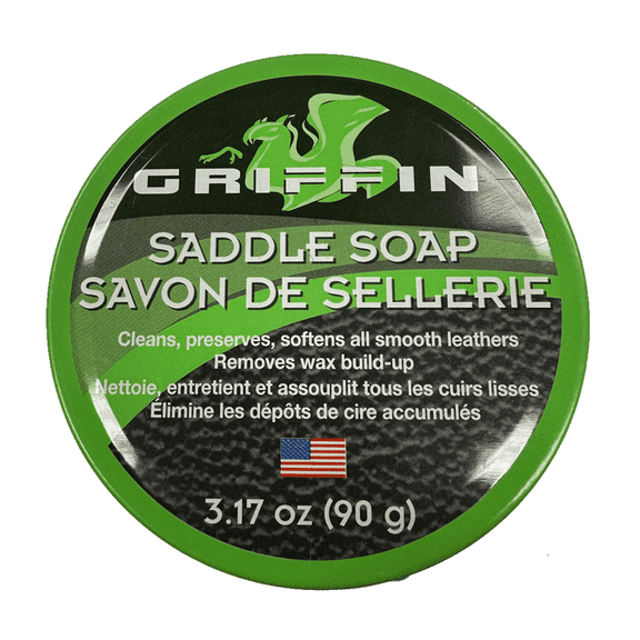 Griffin Saddle Soap - Leather Cleaner and Softener - 3.17 oz.