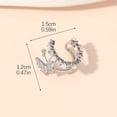 thumbnail image 5 of SmartBy Butterfly Ear Cuffs Non Piercing Ear Corrector Clips Rhinestone Cartilage Clip-on Wrap Earrings Jewelry Gifts for Wife Girlfriend Her, 5 of 6
