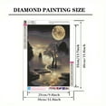 thumbnail image 5 of Waterfall Forest Landscape 5D Diamond Art Kits for Adults,Moonlight Diamond Painting Kits for Beginners,DIY Full Drill Diamond Dots with Gem Art Kits for Home Decor 12x16 inch, 5 of 6