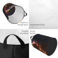 thumbnail image 2 of Gothic Skull On Fire Death Cool Foldable Laundry Hamper with Handle Storage Basket for Clothes Toys & Organizing, 2 of 6