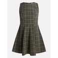 thumbnail image 5 of No Boundaries Fit and Flare Plaid Mini Dress, Women’s XXS-XXL, 5 of 5