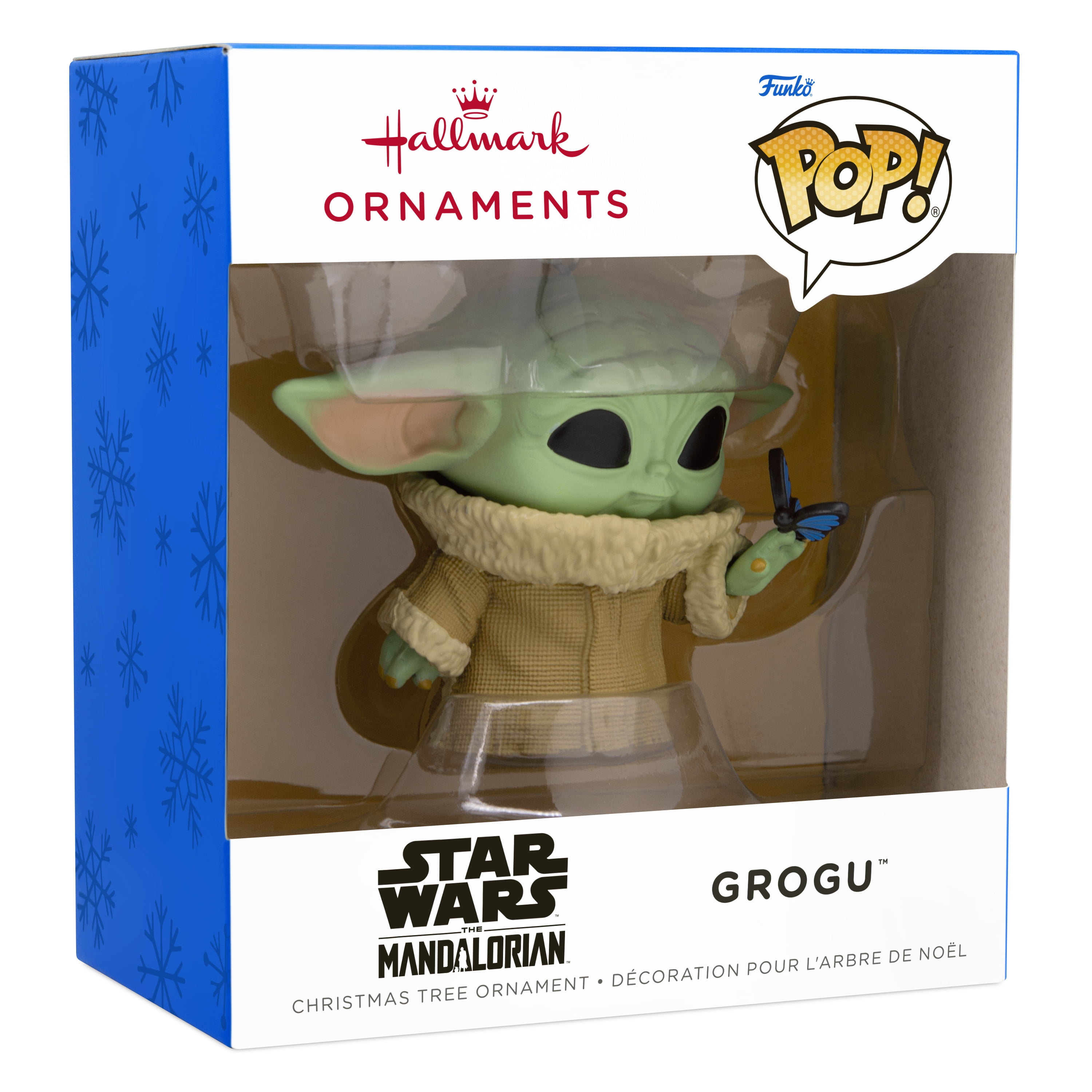 Hallmark Star Wars: The Mandalorian Grogu With Butterfly Funko POP! Christmas Ornament