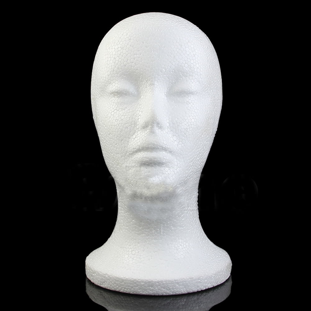 Head Model Wig hair.Glasses Hat Headset Display Styrofoam Foam Mannequin Manikin 