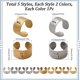 thumbnail image 2 of 1 caja de 10 anillos de acero inoxidable ajustables, de metal, plateado y dorado, con dijes punk para tallar en los dedos., 2 of 6