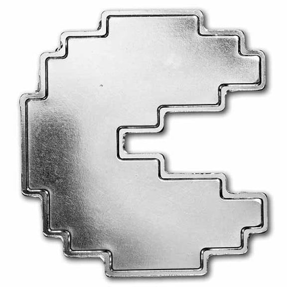 2021 Niue 1 oz Silver $2 PAC-MAN™ Shaped Stackable Coin (Scruffy)