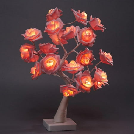 

Rose Battery Small Tree Light Bedroom Decorative LED Night Light Glow Party Supplies