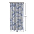 thumbnail image 5 of Blue Leaf Pattern Shower Curtain 36"x72" ,Bathroom Decorative Shower Curtains Set with 12 Hooks,Modern Waterproof Washable Shower Curtain, 5 of 6