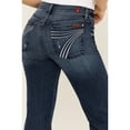 thumbnail image 2 of 7 For All Mankind Women's Dojo Trouser Flare Jeans Blue 26W x 34L, 2 of 4