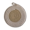thumbnail image 2 of Siruishop Braided Place Mat Non Slip Cotton Rope Placemat for Kitchen Countertop Decor 18cm, 2 of 8