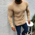 thumbnail image 5 of Suéter europeo y americano de otoño e invierno, suéter ajustado de manga larga con cuello redondo y cuello alto, ropa de hombre, 5 of 5