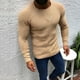 thumbnail image 4 of Suéter europeo y americano de otoño e invierno, suéter ajustado de manga larga con cuello redondo y cuello alto, ropa de hombre, 4 of 5