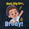 thumbnail image 2 of Bebefinn Best Big Bro Brody Unisex Adult Canvas Brand T Shirt, Navy, 2X-Large, 2 of 3