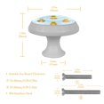 thumbnail image 4 of 4PCS Round Pineapple Cabinet Fluorescence Knob Glowing in the Dark Furniture Drawer Pulls Handle with Screws, 4 of 5