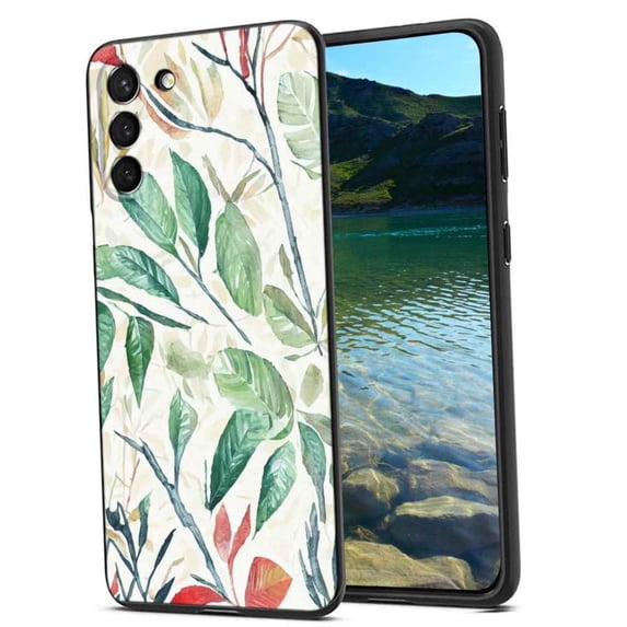 Compatible with Samsung Galaxy S21 Phone Case, Leaves-41 Case Men Women, Flexible Silicone Shockproof Case for Samsung Galaxy S21