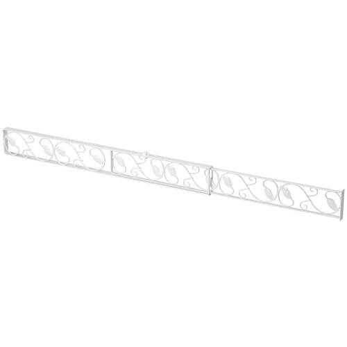Decorative Sliding Door Security Bar, White