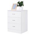 thumbnail image 2 of Table de Chevet Design Moderne 3 Tiroirs Blanc Brillant, 2 of 4