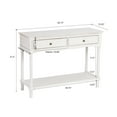 thumbnail image 2 of LuxenHome White Wood 2-Drawer Storage Console Table, 2 of 10