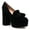 Black, variant on YDN Women Round Toe Tassel Loafers Slip on Platform Chunky High Heels Business Date Formal Pumps Size 7 Black